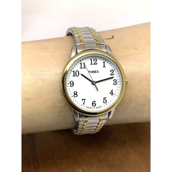 Timex Women\'s Watch TW2P78700 Indiglo Quartz Two Tone White Dial Expansion Band main image 13